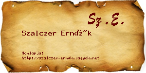 Szalczer Ernák névjegykártya